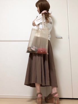 「NETSTAR（ネットスター）のアイテム」を使った、高野軍曹さん（レディース・158cm）の夏コーディネート