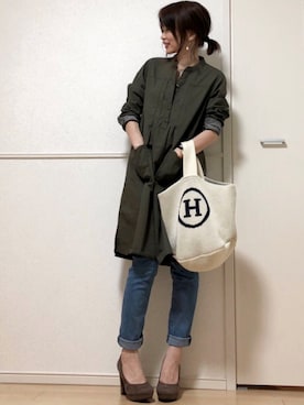 「ATTRANGS（アットランス）のアイテム」を使った、高野軍曹さん（レディース・158cm）の秋コーディネート