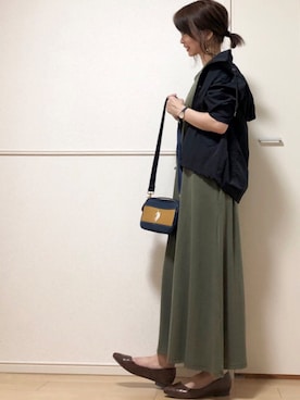 「SonnyLabel」｜「アイテム（アナログ腕時計）」を使った、高野軍曹さん（レディース・158cm）の秋コーディネート