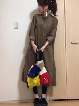 「goslowcaravan」｜「アイテム（スリッポン）」を使った、高野軍曹さん（レディース・158cm）の秋コーディネート