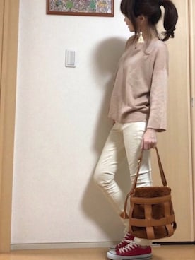 「CONVERSE（コンバース）のconverse（コンバース） ALL STAR OX（オールスターOX）（スニーカー）」を使った、高野軍曹さん（レディース・158cm）の秋コーディネート