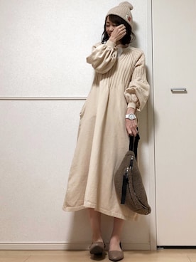 「La-gemme」｜「アイテム（帽子）」を使った、高野軍曹さん（レディース・158cm）の秋コーディネート