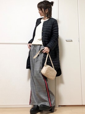 「traditionalweatherwear」｜「アイテム（ダウンジャケット/コート）」を使った、高野軍曹さん（レディース・158cm）の秋コーディネート