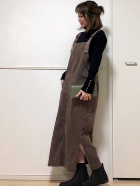 「ムラ」｜高野軍曹さん（レディース・158cm）の秋コーディネート