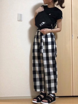 「SHAKA」｜「アイテム（その他）」を使った、高野軍曹さん（レディース・158cm）の夏コーディネート