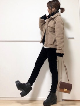 高野軍曹さん（レディース・158cm）の冬コーディネート