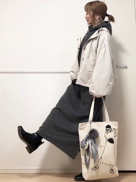 高野軍曹さん（レディース・158cm）の冬コーディネート