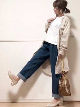 「にゃー」｜「アイテム（アクセサリー）」を使った、高野軍曹さん（レディース・158cm）の春コーディネート