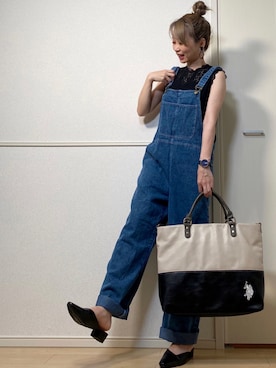 「FUN.TRINITY（ファン トリニティー）のアイテム（トップス）」を使った、高野軍曹さん（レディース・158cm）の夏コーディネート