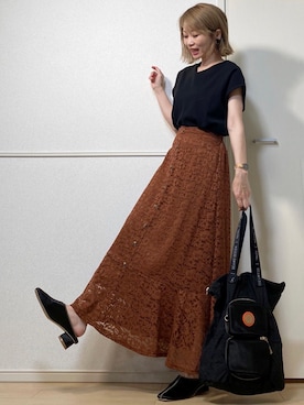 「アーバンリサーチ」｜「アイテム（腕時計）」を使った、高野軍曹さん（レディース・158cm）の夏コーディネート