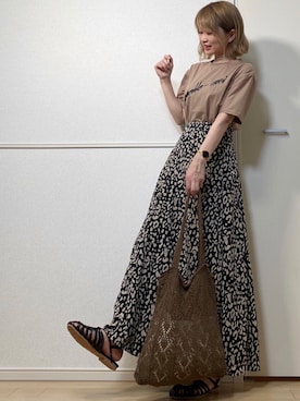 「Daniel Wellington（ダニエルウェリントン）の販売終了クラシックペティット アッシュフィールド32mm（アナログ腕時計）」を使った、高野軍曹さん（レディース・158cm）の夏コーディネート