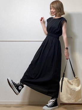 「アーバンリサーチ」｜「アイテム（腕時計）」を使った、高野軍曹さん（レディース・158cm）の夏コーディネート