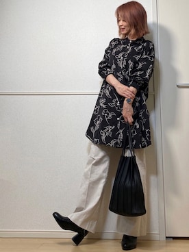 「リップスター」｜「アイテム（その他シューズ）」を使った、高野軍曹さん（レディース・158cm）の秋コーディネート