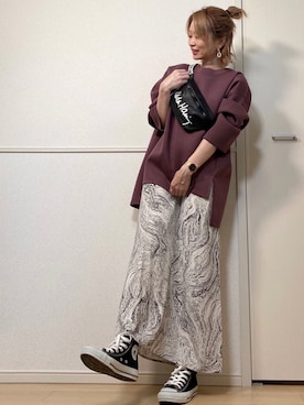 「AmbreNeige」｜「アイテム（腕時計）」を使った、高野軍曹さん（レディース・158cm）の秋コーディネート