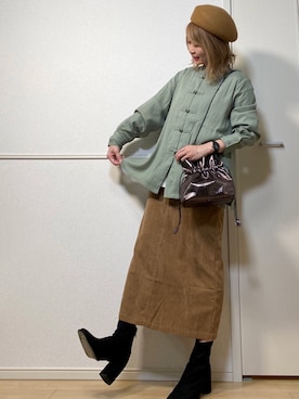 高野軍曹さん（レディース・158cm）の秋コーディネート