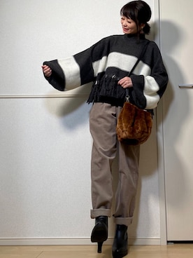 高野軍曹さん（レディース・158cm）の冬コーディネート