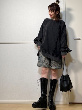 「LVEU.（ラブユ.）のアイテム」を使った、高野軍曹さん（レディース・158cm）の冬コーディネート