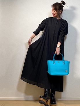 「Daniel Wellington」｜「アイテム（ブーツ）」を使った、高野軍曹さん（レディース・158cm）の春コーディネート