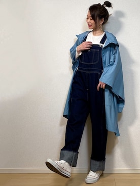 「Traditional Weatherwear」｜「アイテム（オールインワン・サロペット）」を使った、高野軍曹さん（レディース・158cm）の春コーディネート