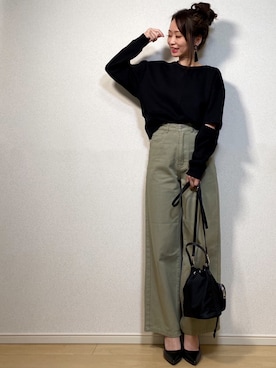 「RECTANGLE」｜高野軍曹さん（レディース・158cm）の春コーディネート