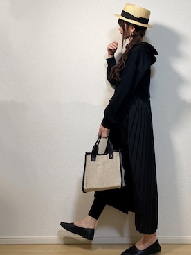 「socolla（ソコラ）のアイテム（ワンピース/ドレス）」を使った、高野軍曹さん（レディース・158cm）の春コーディネート