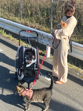 「アイテム（ルームウェア/パジャマ）」を使った、高野軍曹さん（レディース・158cm）の春コーディネート