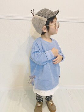 「BRANSHES（ブランシェス）のアイテム（チュニック）」を使った、ᴀᴏʜᴀさん（キッズ・90cm）の冬コーディネート