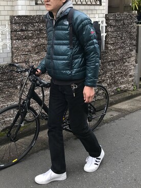 ダウンジャケット コートを使った 自転車通勤 の人気ファッションコーディネート Wear