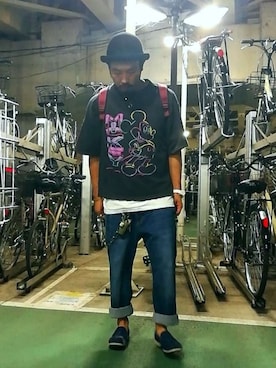 「DAISO（DAISO）のアイテム（アナログ腕時計）」を使った、歌右衛門さん（メンズ・169cm）の秋コーディネート