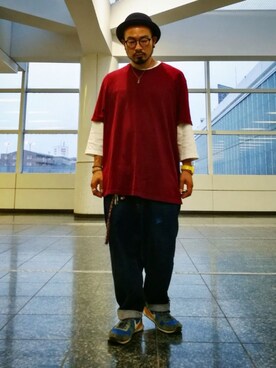 「Cherokee（-）のアイテム」を使った、歌右衛門さん（メンズ・169cm）の夏コーディネート