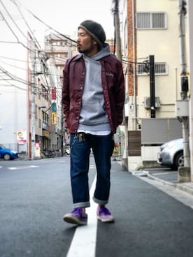 「evil likely」｜歌右衛門さん（メンズ・169cm）の秋コーディネート
