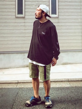 「Hanjiro（ハンジロー）のアイテム」を使った、歌右衛門さん（メンズ・169cm）の夏コーディネート