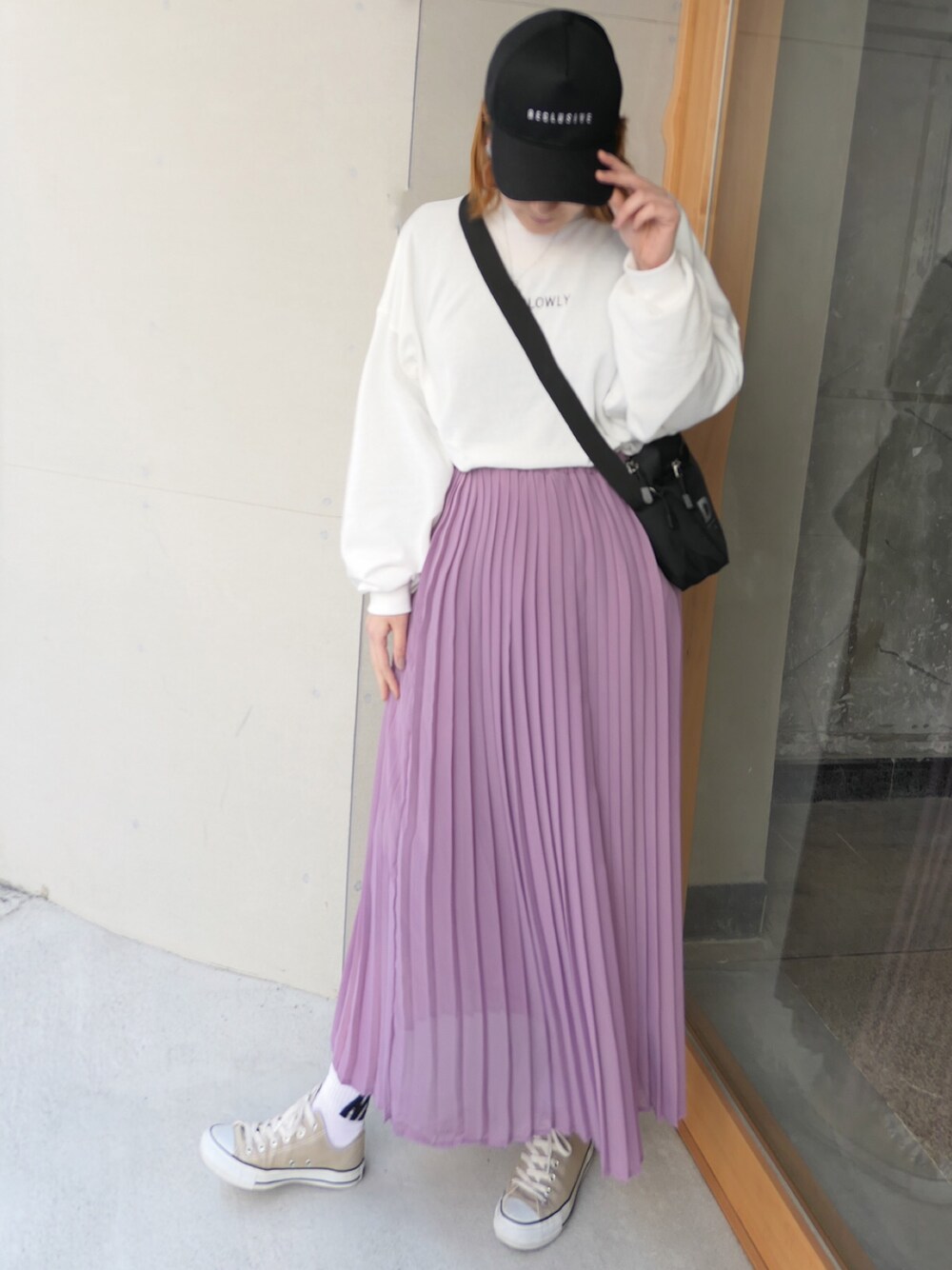 yuminyさんの「【ZOZO限定】シフォンプリーツスカート（CORNERS）」を使ったコーディネート