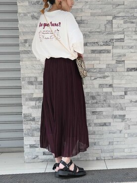 「CORNERS（コーナーズ）のアイテム（アクセサリー）」を使った、yuminyさん（レディース・162cm）の夏コーディネート