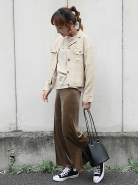 「CORNERS（コーナーズ）のアイテム（アクセサリー）」を使った、yuminyさん（レディース・162cm）の夏コーディネート