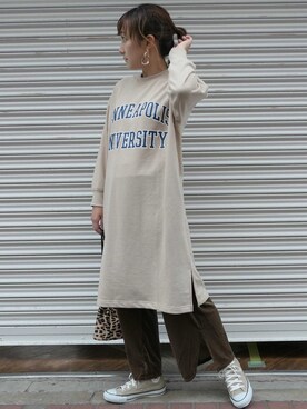 「CORNERS（コーナーズ）のアイテム（アクセサリー）」を使った、yuminyさん（レディース・162cm）の秋コーディネート