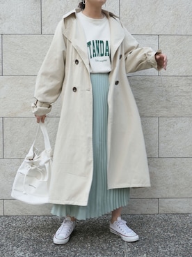 「corners」｜「アイテム（トレンチコート）」を使った、yuminyさん（レディース・162cm）の冬コーディネート