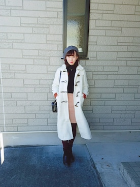 「one after another NICE CLAUP（ワンアフターアナザーナイスクラップ）のアイテム（アクセサリー）」を使った、ゆーか︎︎☁︎︎*.さん（レディース・168cm）の冬コーディネート