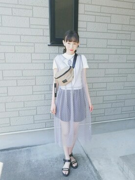 ゆーか︎︎☁︎︎*.さん(レディース・168cm)の夏コーディネート
