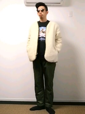 「PENDLETON（ペンドルトン）のアイテム（キャップ）」を使った、joswingさん（メンズ・173cm）の冬コーディネート