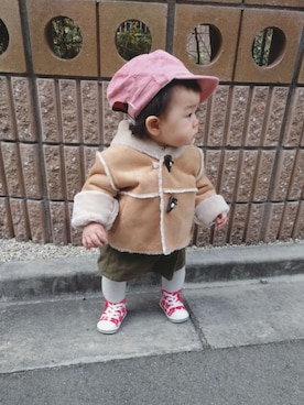 「ほのちゃんコーデ」｜✼ほのほの✼さん（キッズ・70cm）の冬コーディネート