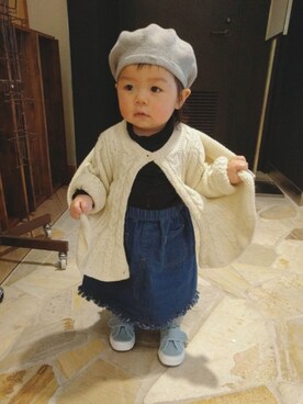 「SUPERGA（スペルガ）のアイテム」を使った、✼ほのほの✼さん（キッズ・70cm）の春コーディネート
