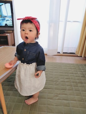 「ほのちゃんコーデ」｜✼ほのほの✼さん（キッズ・70cm）の春コーディネート