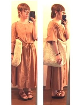 「ペーパートート」｜＊Qchan＊さん（レディース・155cm）の夏コーディネート