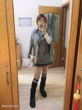 「ONLY（オンリー）のアイテム（ジャケット/アウター）」を使った、魔王小熊君さん（レディース・170cm）の春コーディネート