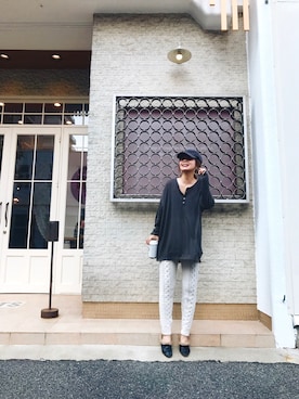 「コーデュロイキャップ」｜ntk !さん（レディース・156cm）の秋コーディネート