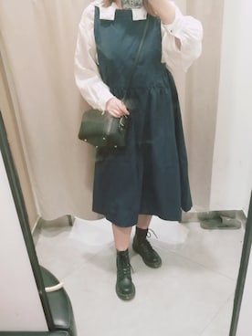 「DEICY（デイシー）のアイテム（マウンテンパーカー、ホワイト系）」を使った、bangshakelakaさん（レディース・158cm）の秋コーディネート