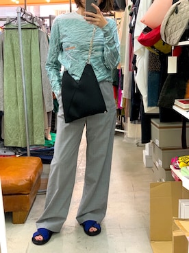 「アイテム（カーゴパンツ）」を使った、DAMIER_Osaka.Yumiさん（レディース・170cm・30代）の夏コーディネート