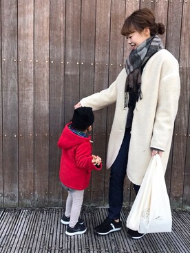 「西松屋」｜「アイテム（その他アウター）」を使った、a__yaさん（レディース・158cm）の冬コーディネート