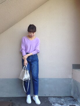 「ラベンダー」｜a__yaさん（レディース・158cm）の春コーディネート
